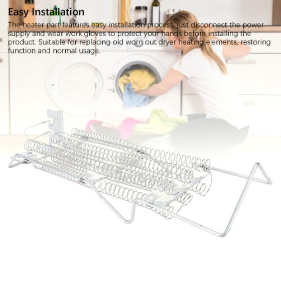 Dryer Heater 240V 5200W Ni-Cr Alloy Replacement Easy Install